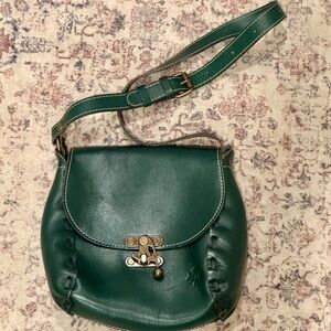 Patricia Nash Green Leather Crossbody Bag
